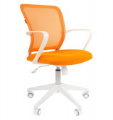 Кресло CHAIRMAN 698 компьютерное белый пластик, оранжевый